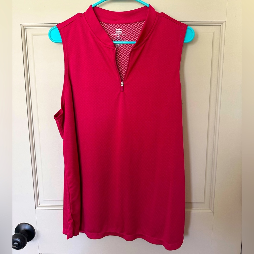 Pink Women’s 2XL Sleeveless Golf Polo
